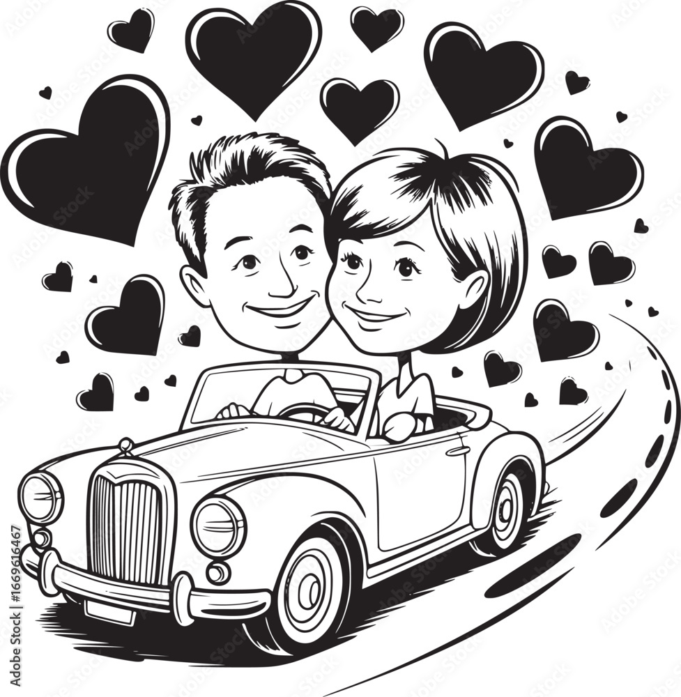 Bridal Veil Romantic Journey Love Letters Vector Graphics