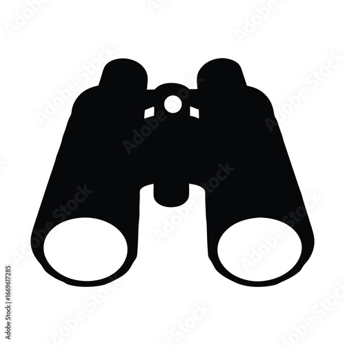 Binoculars vector graphic, high resolution optical instrument for bird watching and travel views