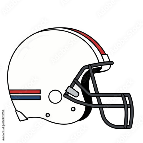 American Football Helmet Vector Illustration