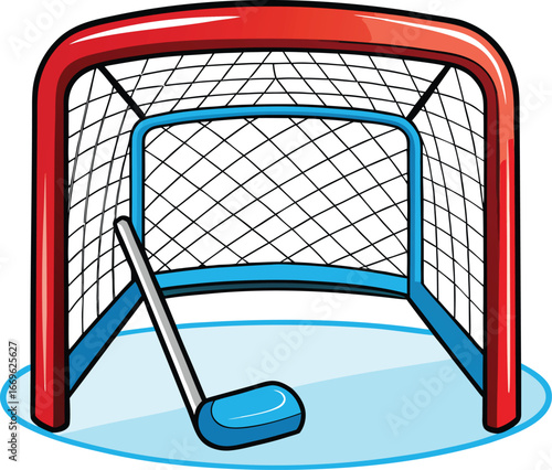Soccer gate icon outline vector school sport room equipment