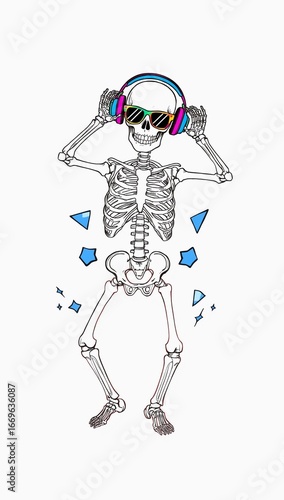 Wallpaper Mural vector illustration of a skeleton Torontodigital.ca