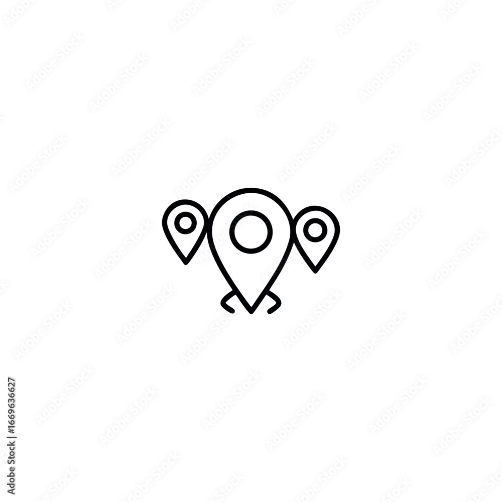 Fototapeta premium The vector set includes a variety of map pointer and location pin symbols, perfect for navigation and GPS web design