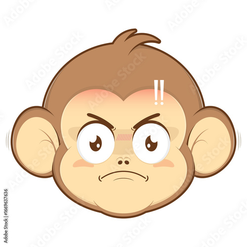 Photography monkey angry face cartoon cute