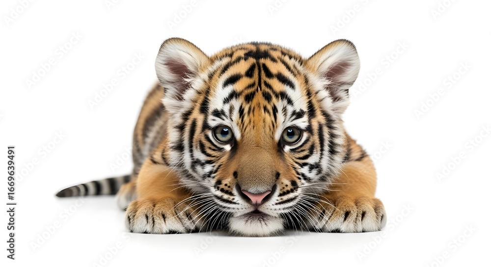 Obraz premium white tiger isolated on white background