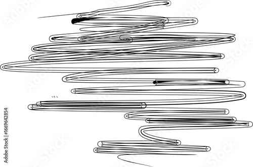Abstract Black Lines on Gray Background, Symbolizing Chaos, Motion, and Minimalist Design, erasing lines,