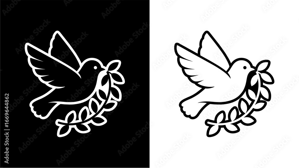 Fototapeta premium dove with wings