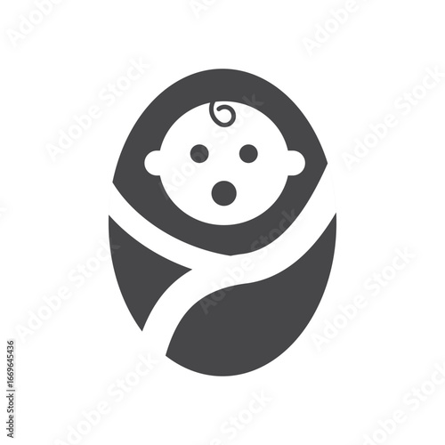Baby icon. New Born. Stock Illustration