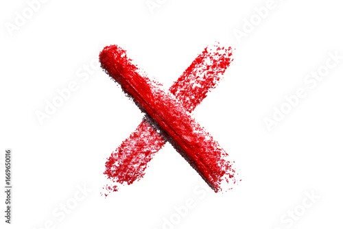 Bold red X mark for product design and creative projects here