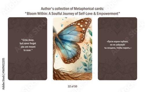 Metaphorical cards for women. Blossom from within a soulful journey to self-love and empowerment, answers to questions.