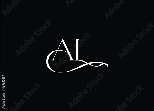 AL logo Design Template Vector Graphic Branding Element.