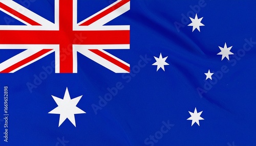 National flag of Australia with Union Jack, Commonwealth Star, and Southern Cross constellation on blue field.