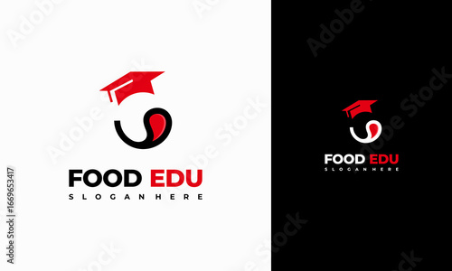 Food recipe Logo designs concept vector, Food education Studio logo symbol icon