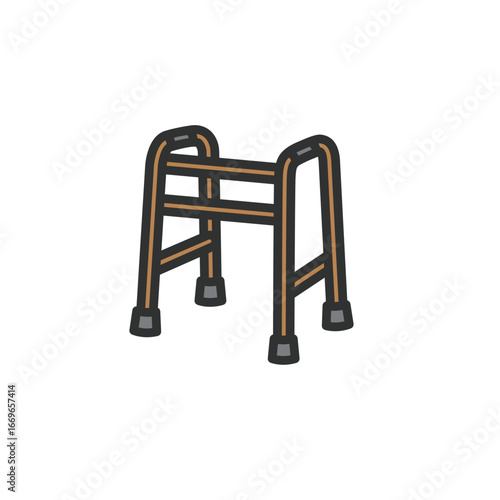 歩行器のアイコンイラスト