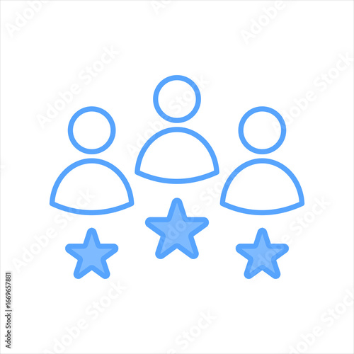 Experts Blue Icon Vector Illustration
