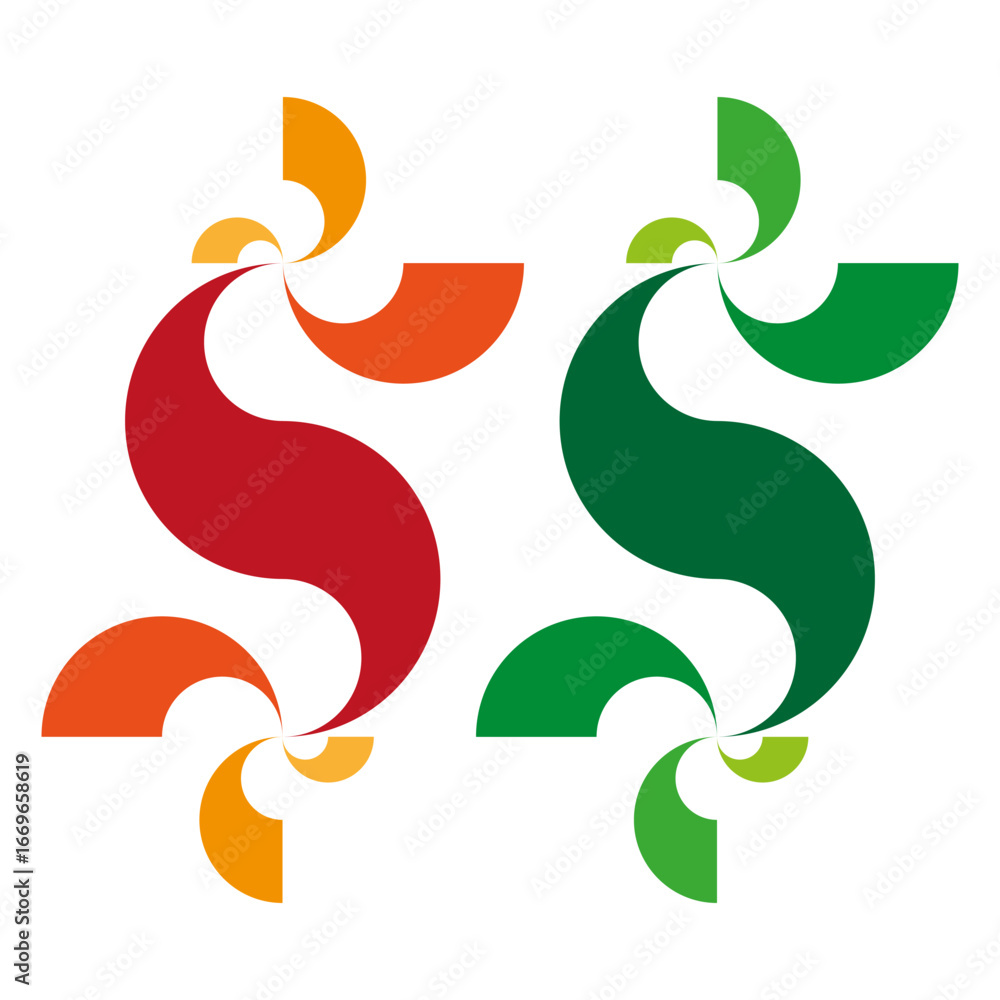 Fototapeta premium Abstract dollar symbol. Creative currency sign. Financial graphic emblem. Vector business illustration.