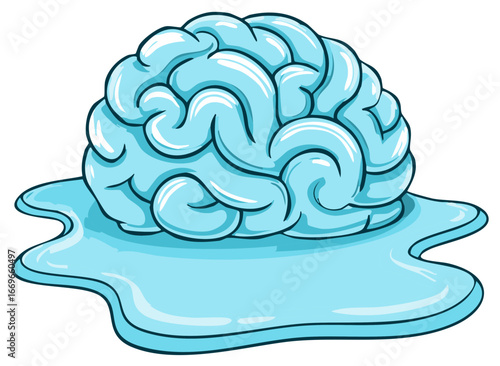 Melting Brain Illustration