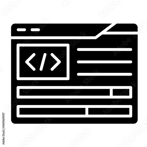 Coding  Icon Element For Design