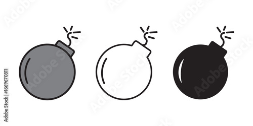Bomb icon Symbol, logo illustration. Vector graphics for web.