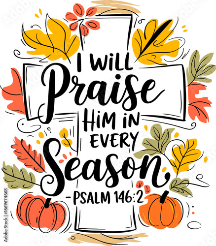 Fall Christian Cross SVG, Religious Jesus SVG