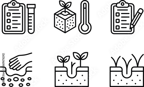 Explore agriculture science and plant growth stages with these vector icons for your next project