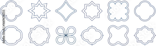 Vector shapes collection decorative frames design elements for graphic design and creative projects use