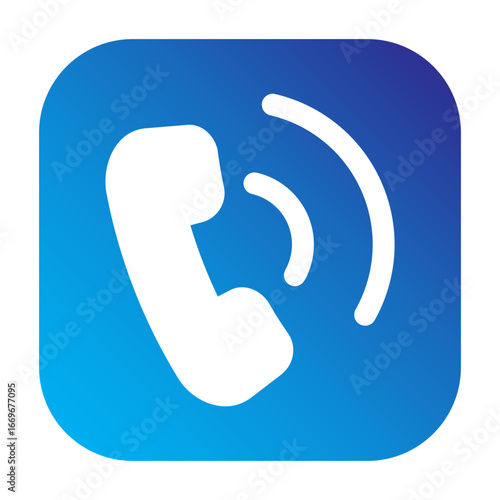Minimalist rounded square phone icon, representing call or contact