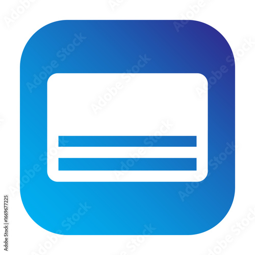Minimalist rounded square credit card icon, representing payment or billing