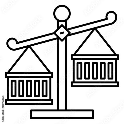 Trade deficit icon outline style