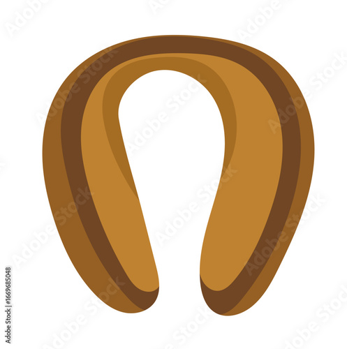 Brown Winter Ear Muff Illustration Isolated on White Background