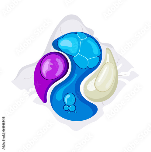 Laundry Detergent Pod Illustration Isolated on White Background