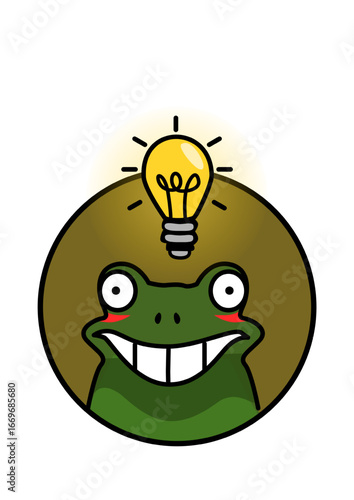 Illustration of an illuminated frog