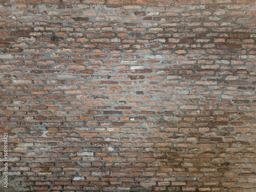 Wallpaper Mural Red brick wall. Texture of old dark brown and red brick wall panoramic backgorund.Old red brick wall background, wide panorama of masonry.red brick wall texture grunge background. Torontodigital.ca