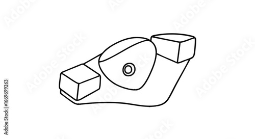 Abstract climbing holds illustration; minimalist design for climbing enthusiasts