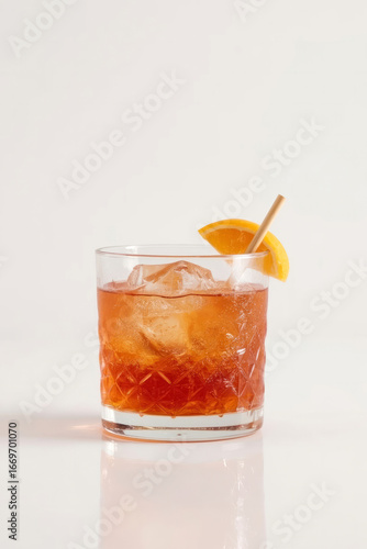 Studio Coctail Drink Photography isolated on the white background, very clean image