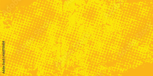 Dots halftone yellow color pattern gradient grunge texture background. Dots pop art comics sport style background  best seller background