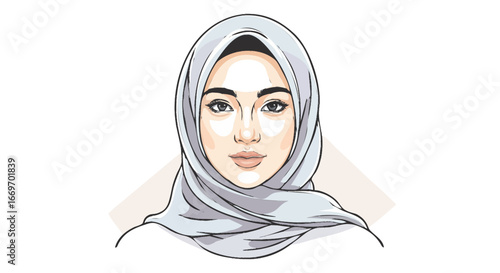 portrait of a young woman Hijab