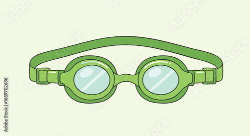 Green Swimming Goggles Perfect for Pool Fun and Safety