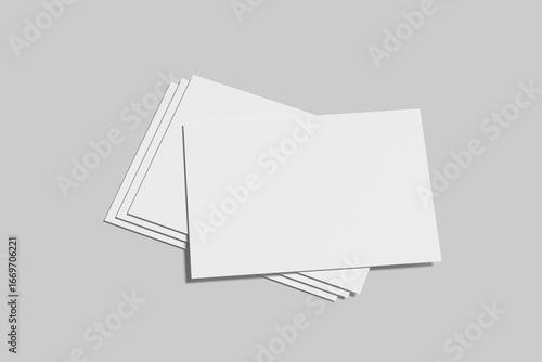 A5 Flyer Landscape Blank Mockup Template