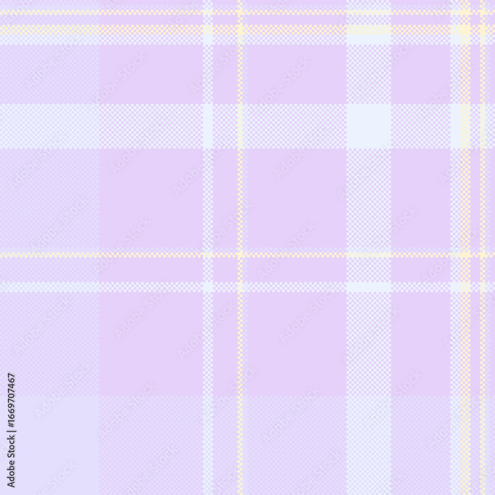 Fototapeta premium Household fabric seamless tartan, short vector textile texture. Variety background check plaid pattern in light and white colors.