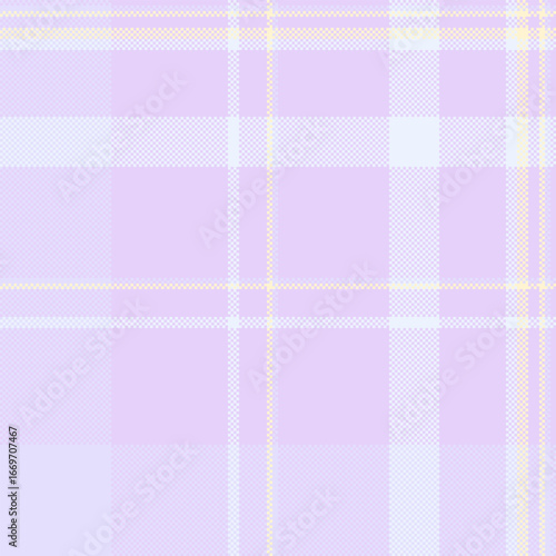 Household fabric seamless tartan, short vector textile texture. Variety background check plaid pattern in light and white colors.