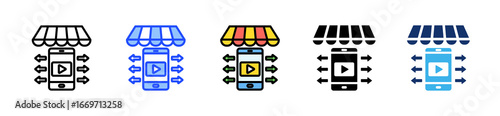 Online Franchise Icon Collection With Multiple Styles