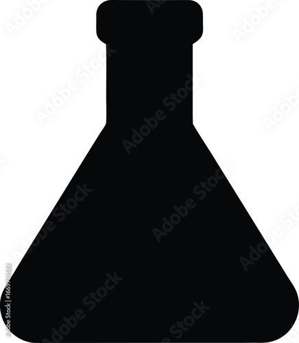 Conical Flask Vector Silhouette Art