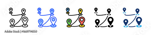 Multi-Location Icon Collection With Multiple Styles