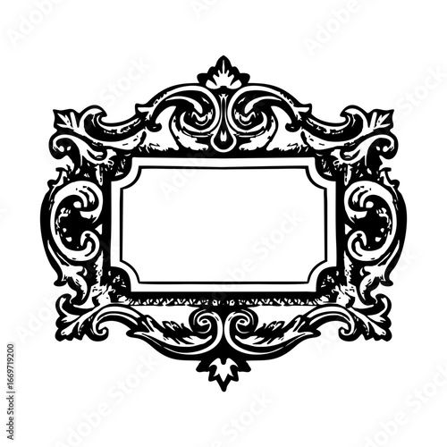 A vintage style illustration showing vintage plaque