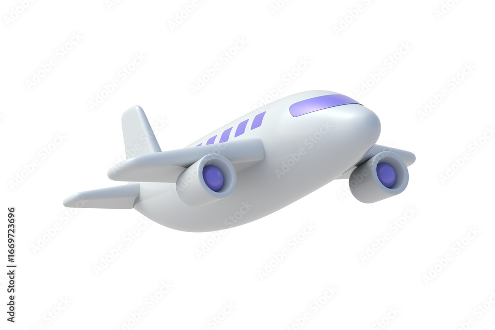 Naklejka premium Plane isolated on white background. 3d render