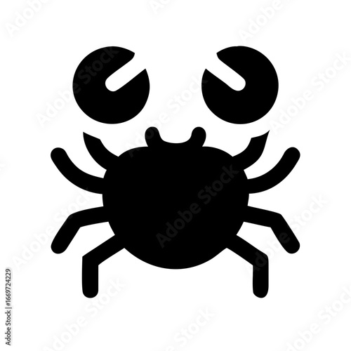 Crab Icon Set – Coastal Seafood Shellfish Crustacean Marine Ocean Animal Vector Graphic Illustration