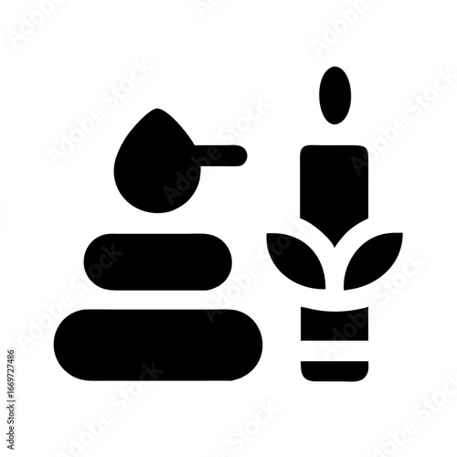 Spa Icon – Wellness and Relaxation, Beauty Treatment, Health and Self-Care Vector Illustration