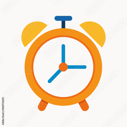clean flat vector icon alarm clock