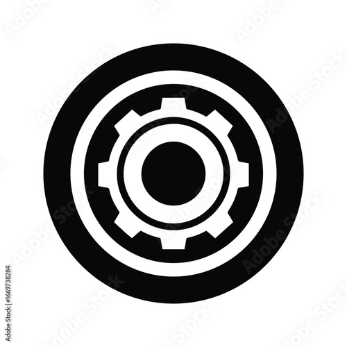 Gear Inside Circle Business Symbol