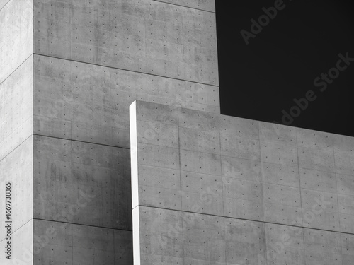 Architecture details Cement wall concrete panel Geometric form Building Industry material 